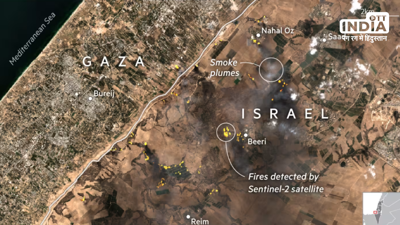 Hamas-Israeli Conflict Detected By Satellite