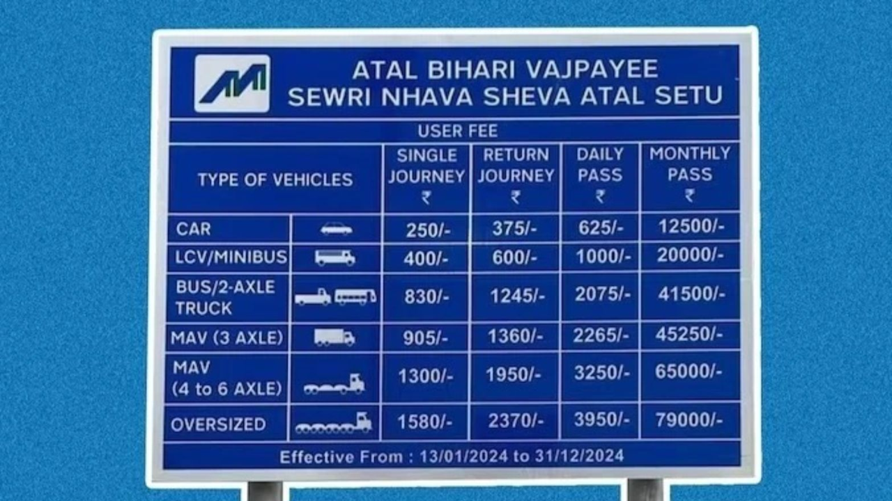 Atal setu vehicle charge