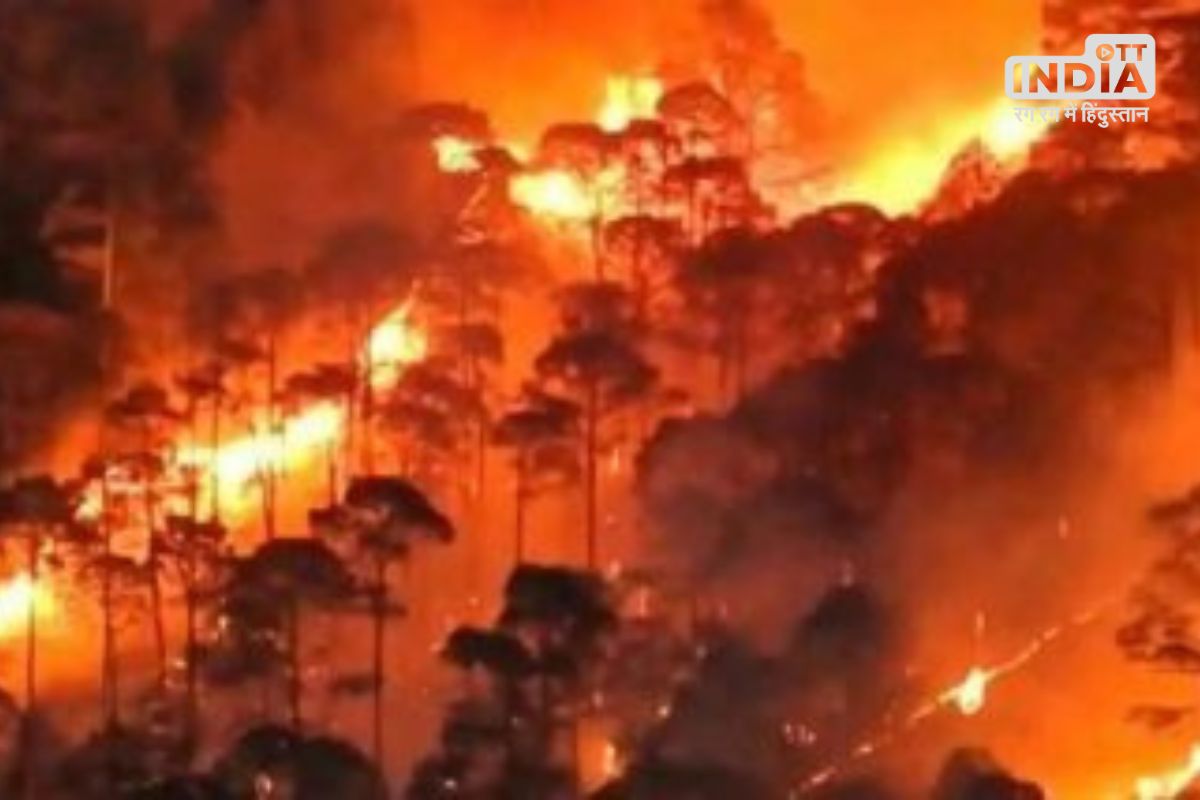 Fire in Nainital Forest उत्तराखंड में नैनीताल के जंगलों में लगी भीषण आग,सेना के हेलिकॉप्टर आग बुझाने में जुटे