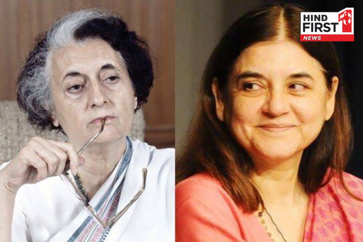 Why did Maneka Gandhi leave Indira Gandhi's residence in the middle of the night?